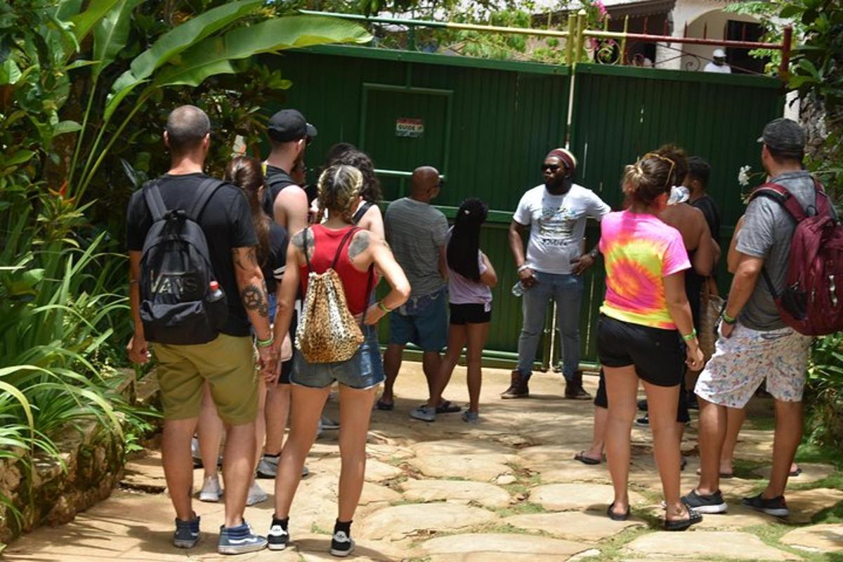 a group of people standing in a group