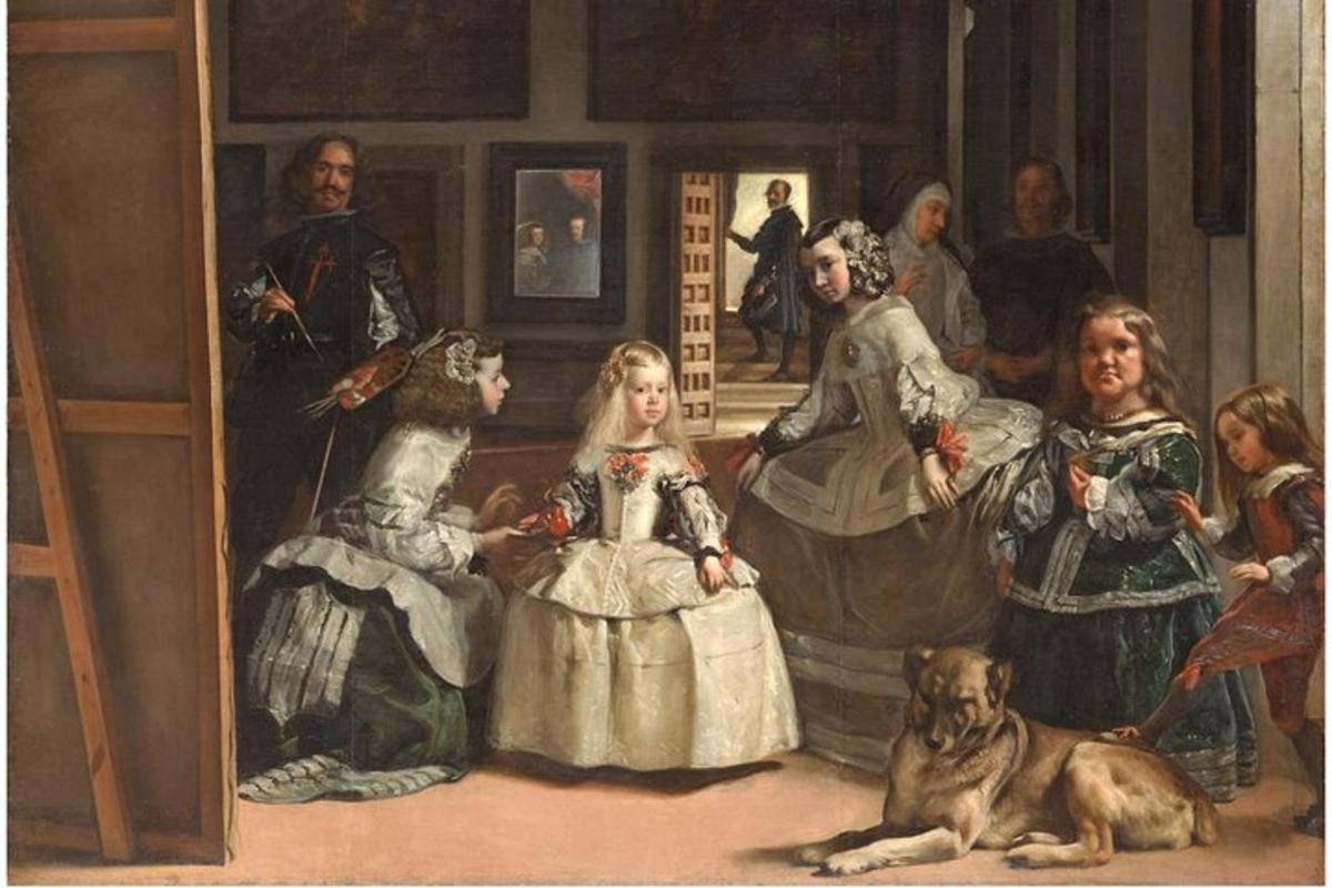 a painting of a group of people in a room