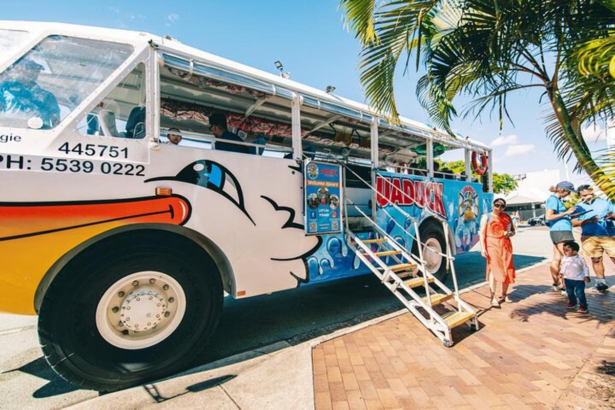 a bus with a monkey painted on the side of it