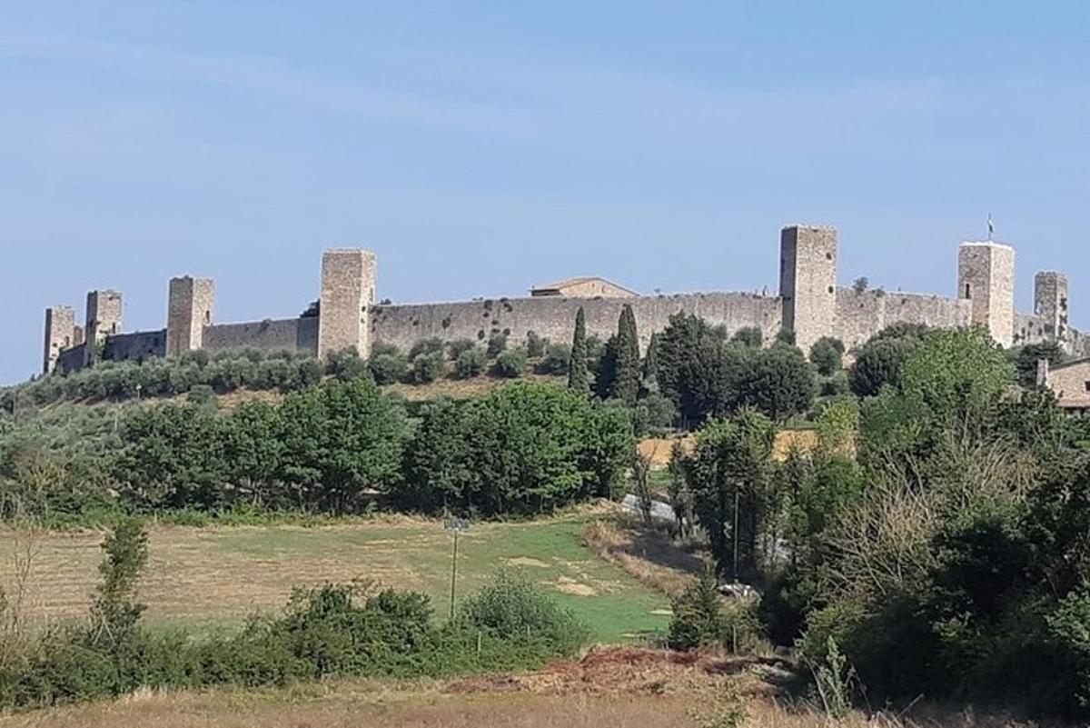 un grande castello situato in cima a una collina