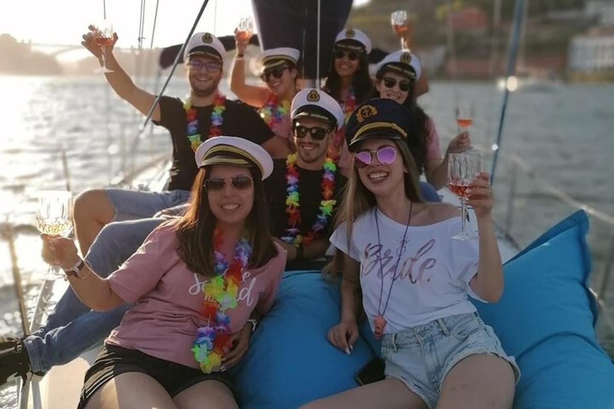 a group of people posing for a picture on a boat