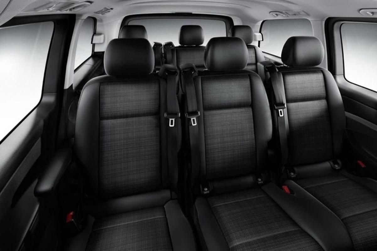 a view of the back seats of a car