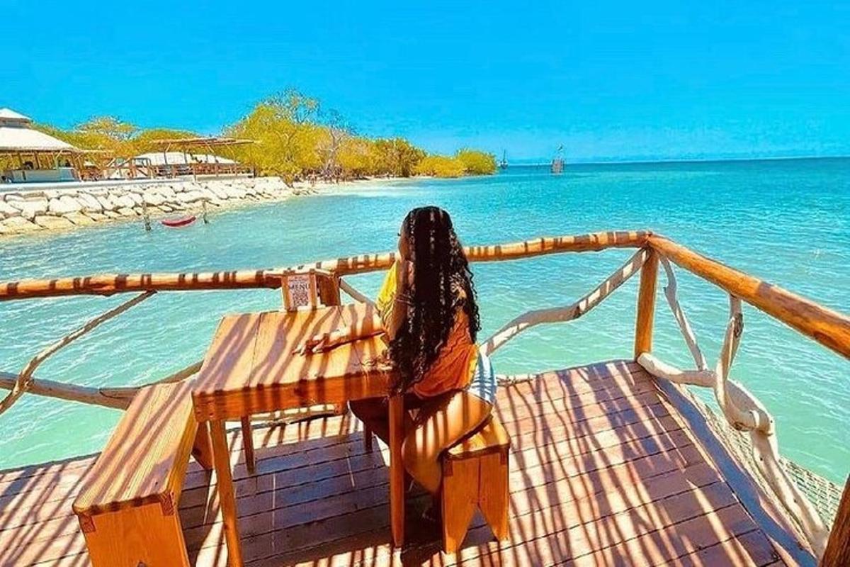 o femeie stând pe o barcă și privind oceanul