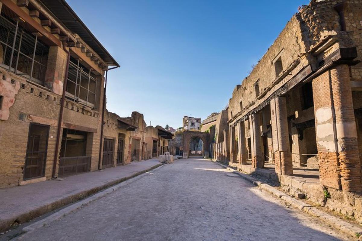 an empty street in an old building