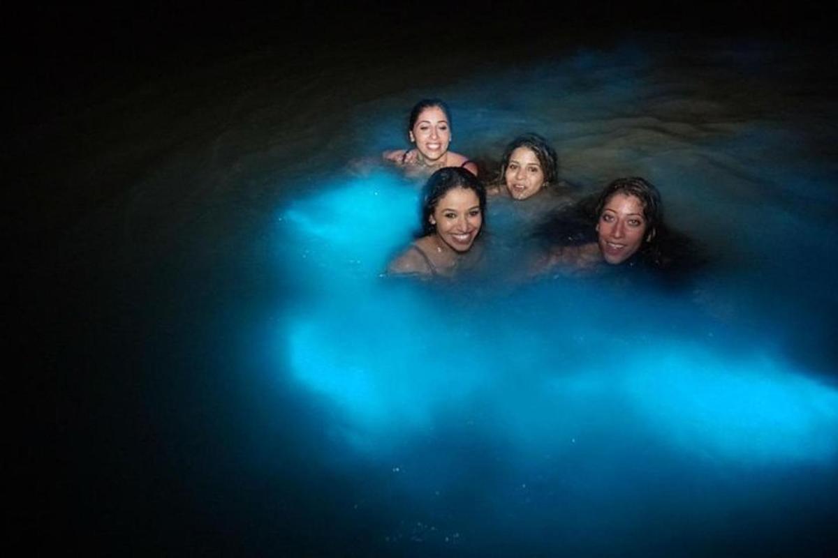 un gruppo di persone che nuotano in una vasca da bagno