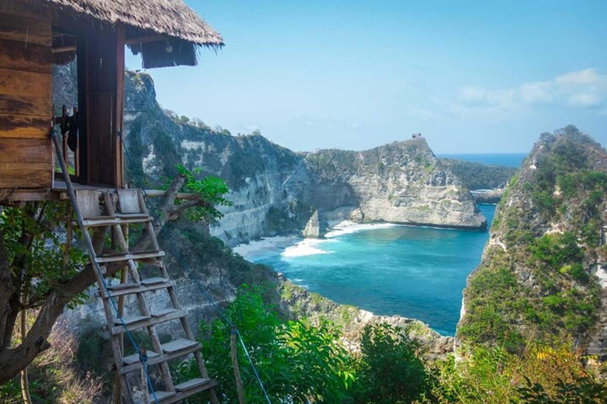 a view of the amalfi coast from a house