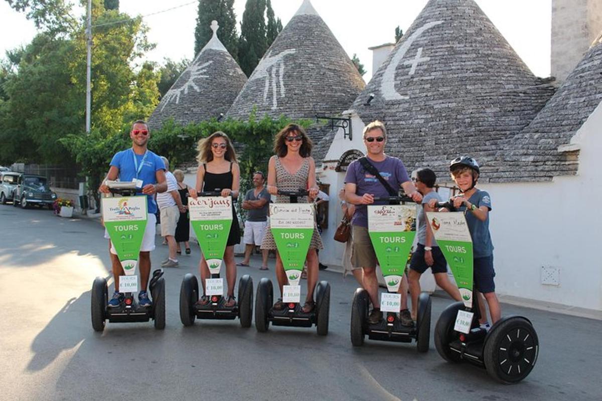 a group of people are riding on segifts