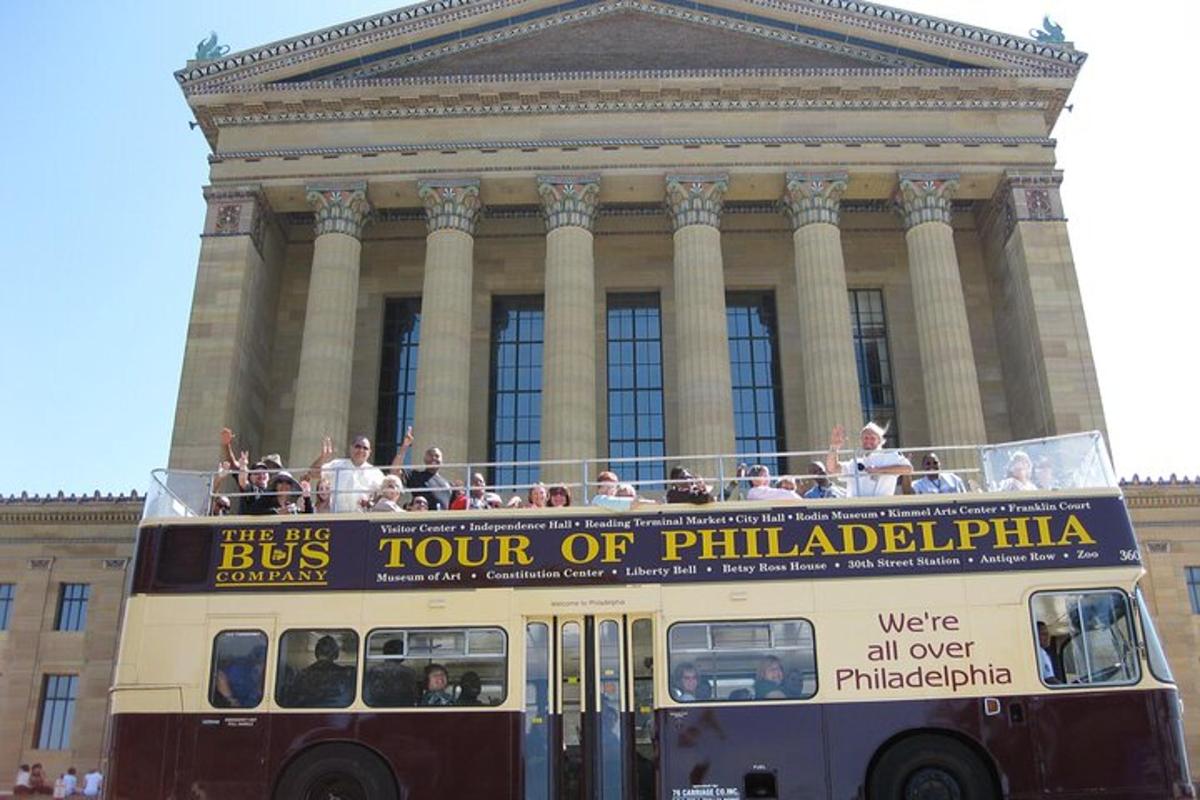 a double decker bus in front of a building