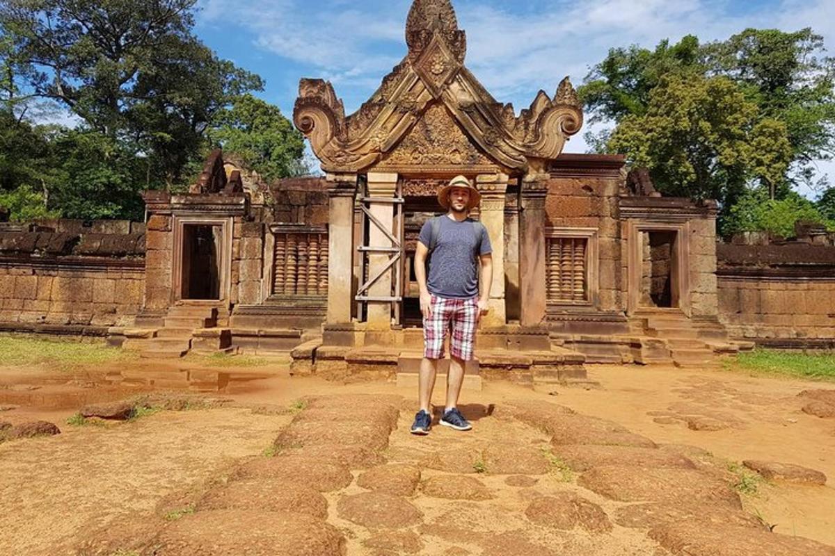 a person standing in front of a building
