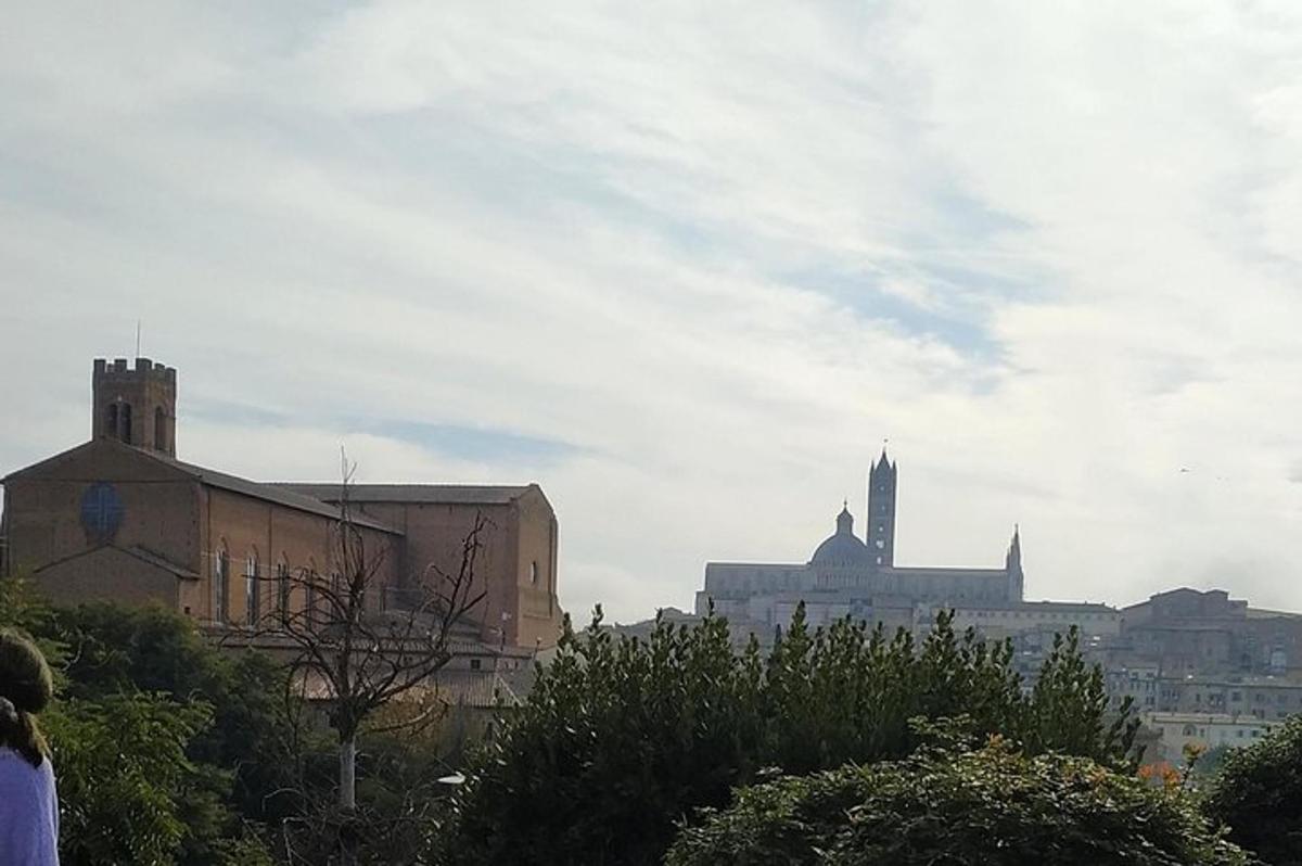 uma vista de uma cidade com edifícios ao fundo