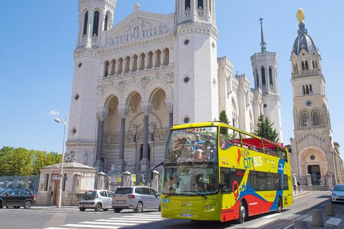 a double decker bus parked in front of a building