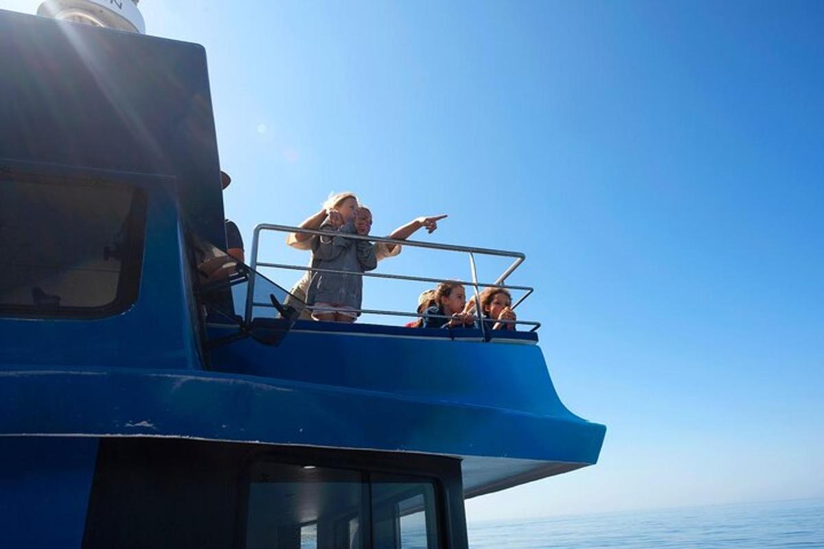 a group of people on the top of a boat