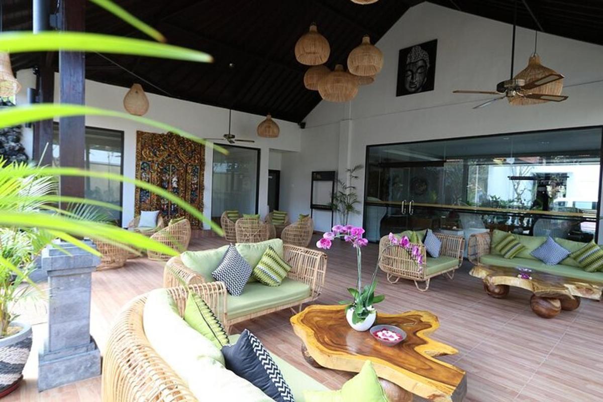 a living room with couches and a table