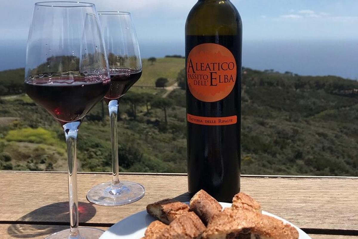 two glasses of red wine and a plate of food