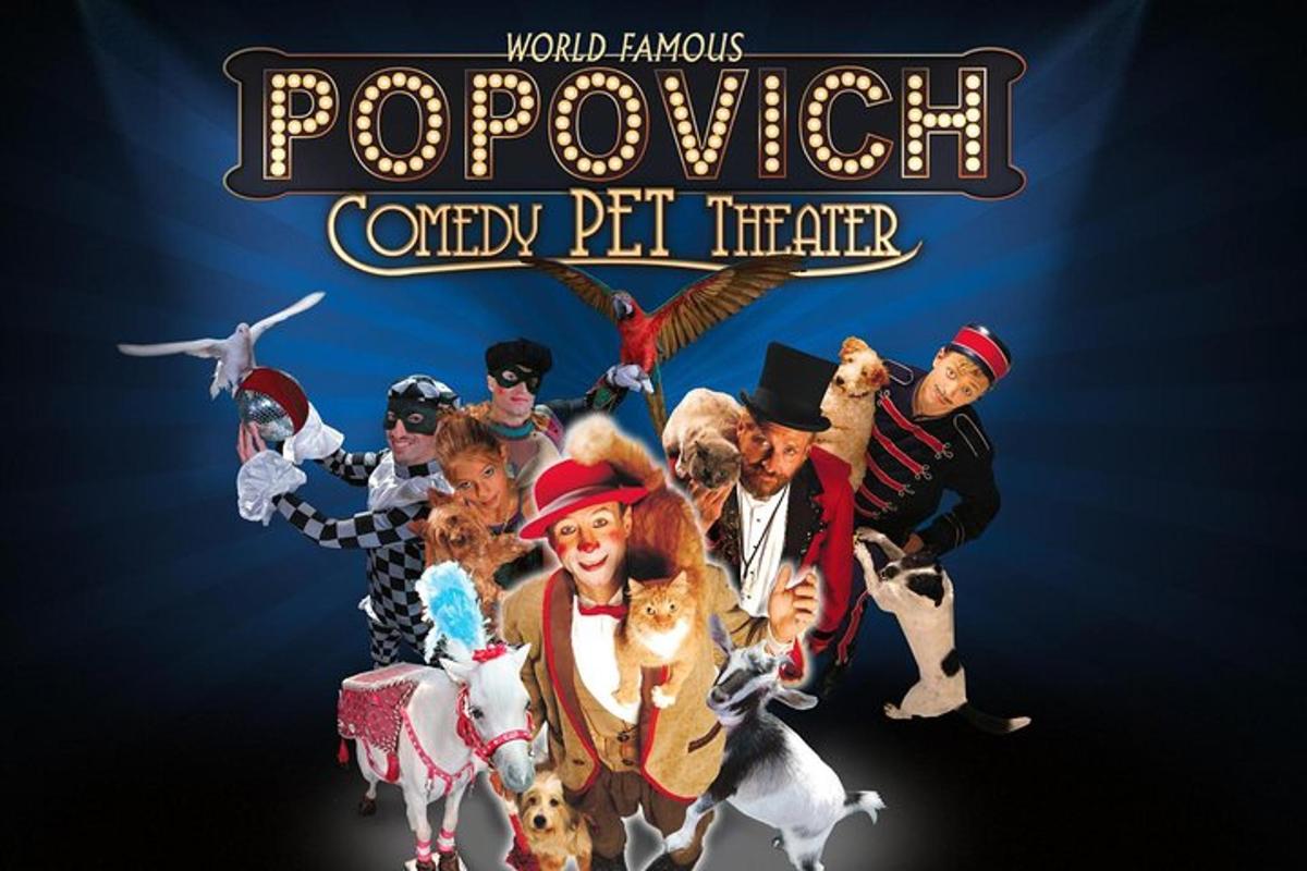 a poster for a pantomime movie with a group of people on horses
