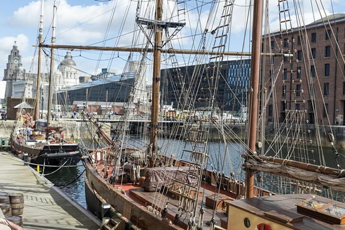 a group of boats docked in a harbor