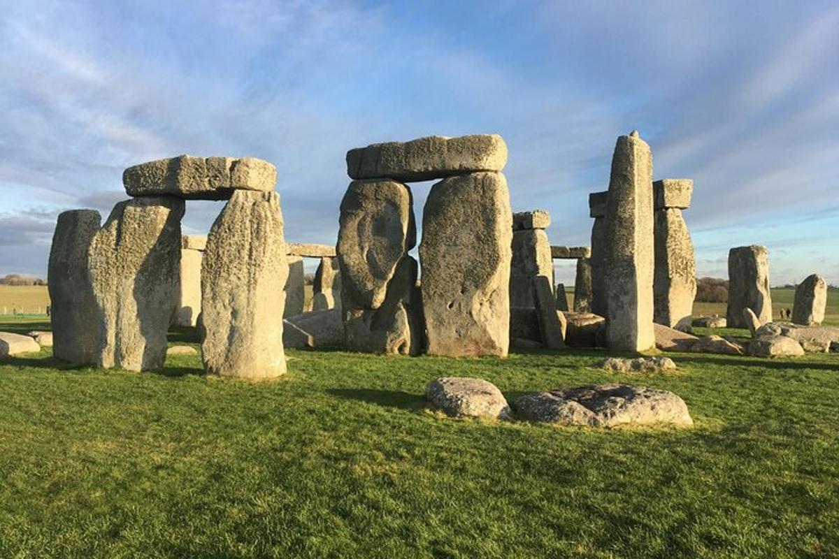 a group of stoneoliths in a field with grass
