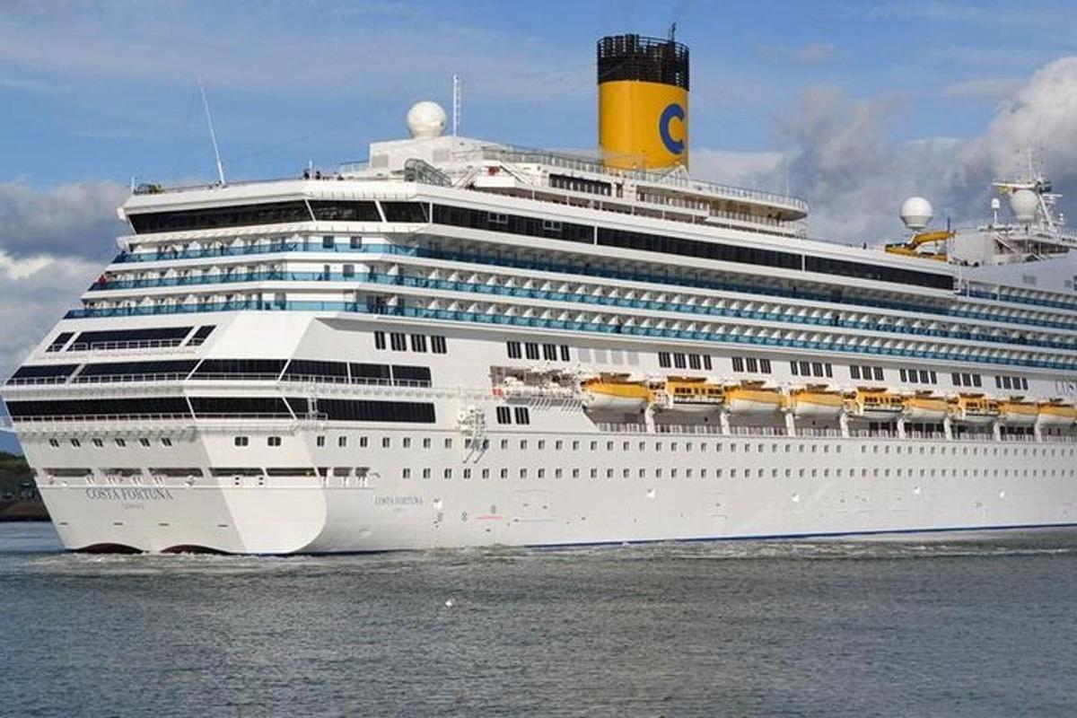 a large cruise ship in the water