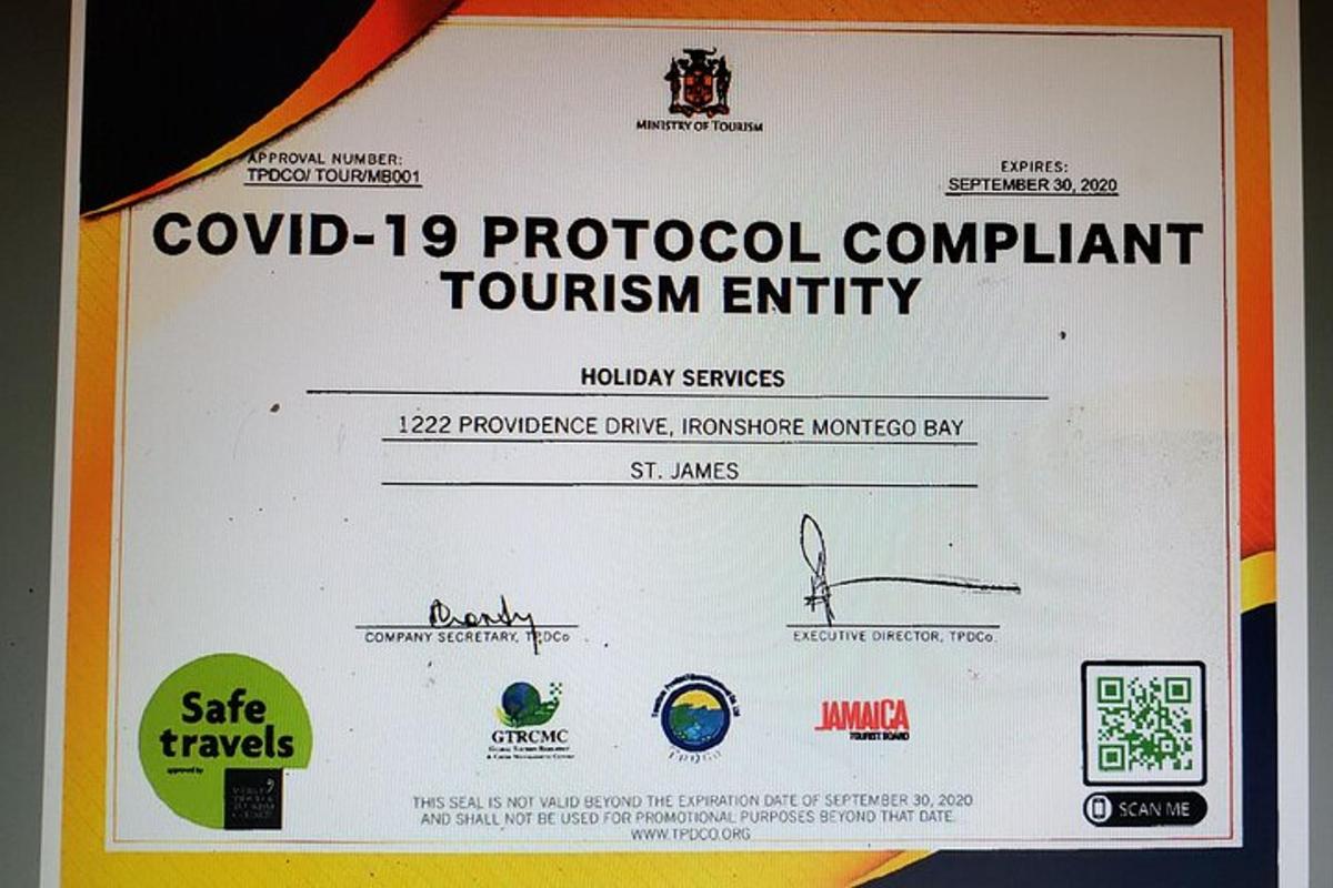 un cartello per un'entità turistica conforme al protocollo