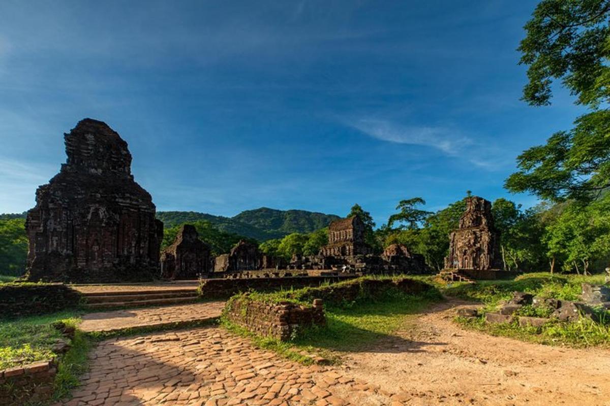 pemandangan kuil di runtuhan kuil purba