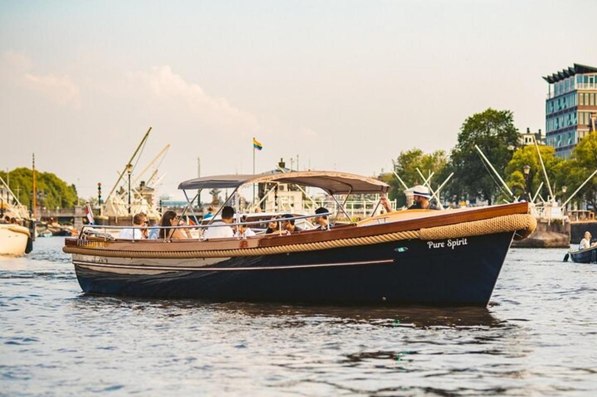a group of people on a boat in the water