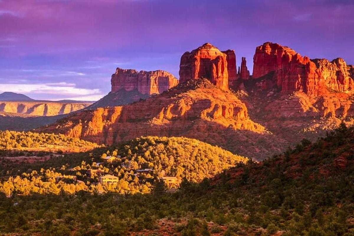a view of the grand canyon at sunset
