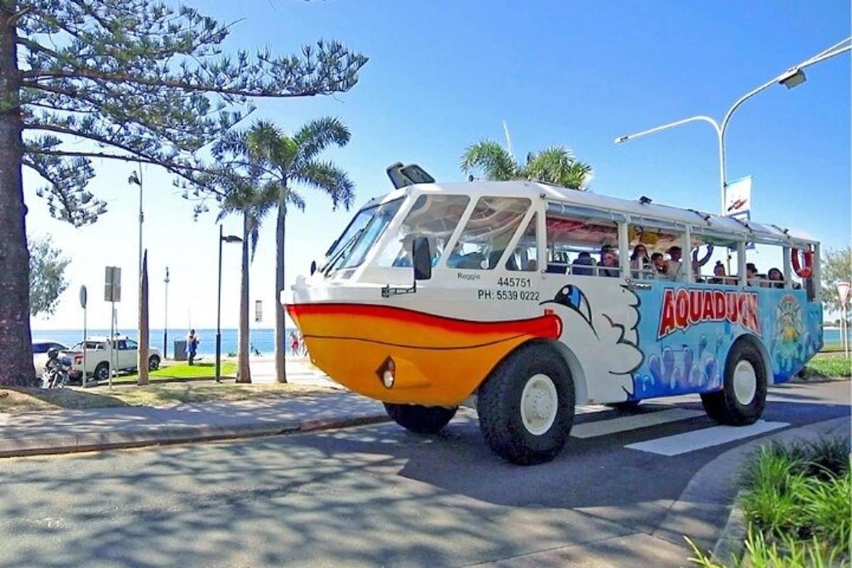 a bus with a boat painted on the side of it