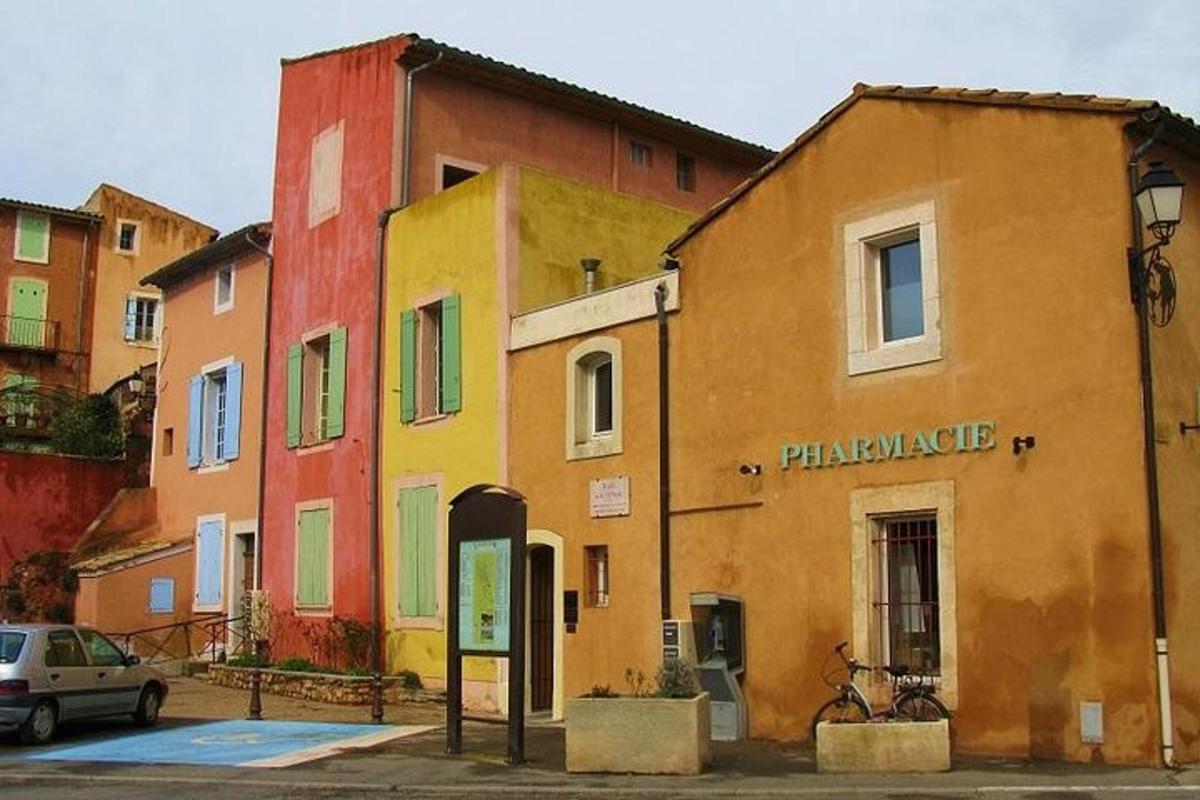 a group of colorful buildings on a street