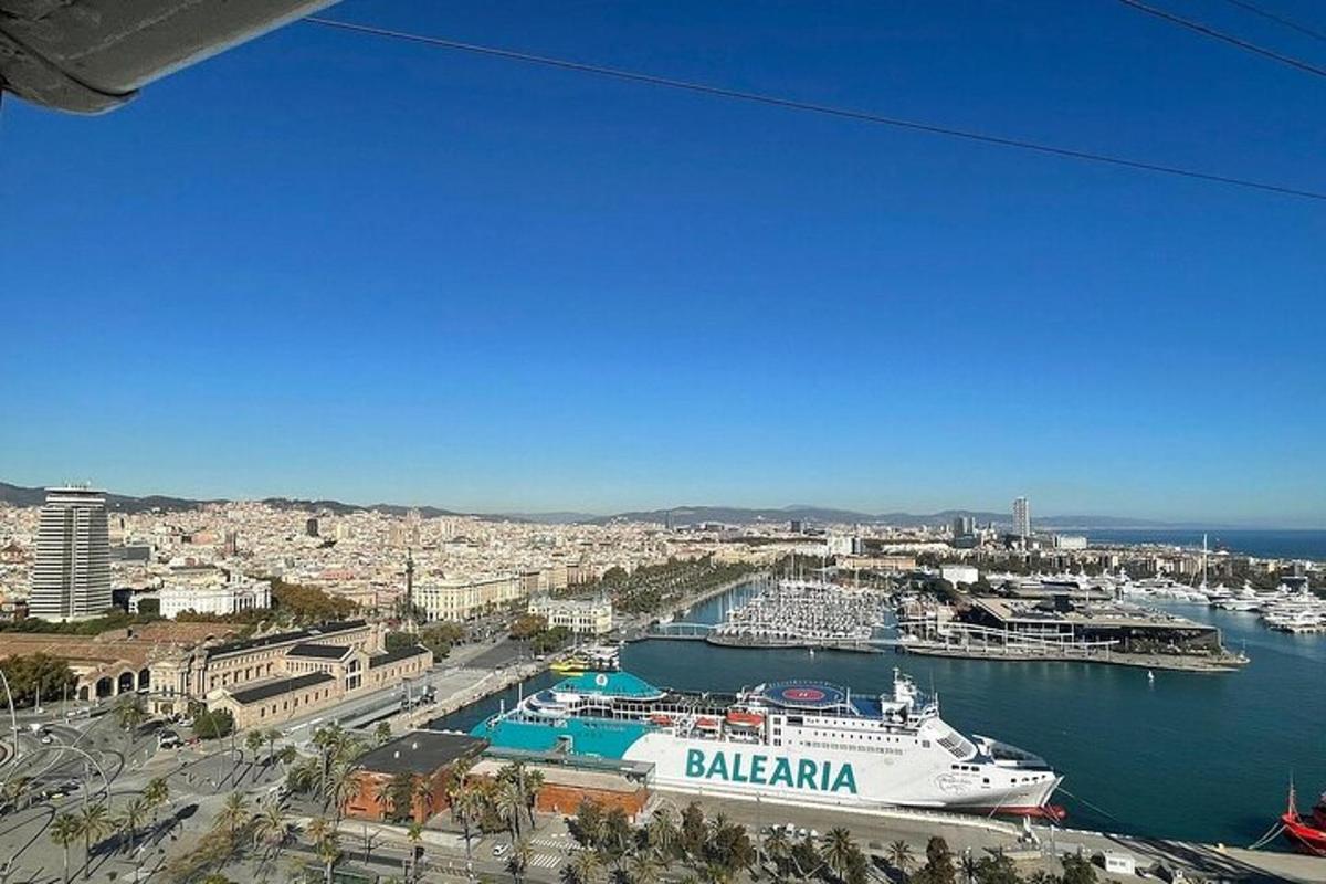 a cruise ship is docked in a harbor