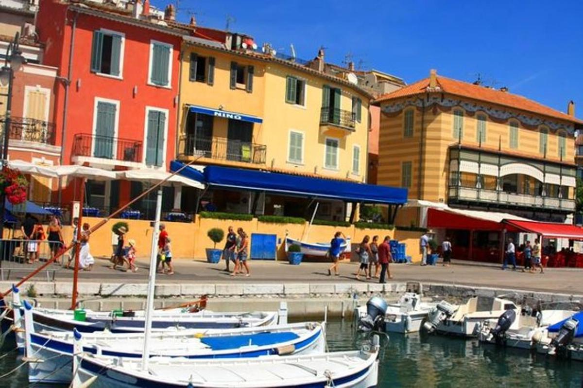 un grup de vaixells atracats en un port esportiu amb edificis