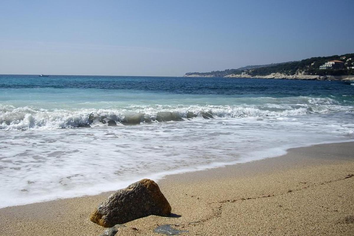 una roca a la sorra de la platja
