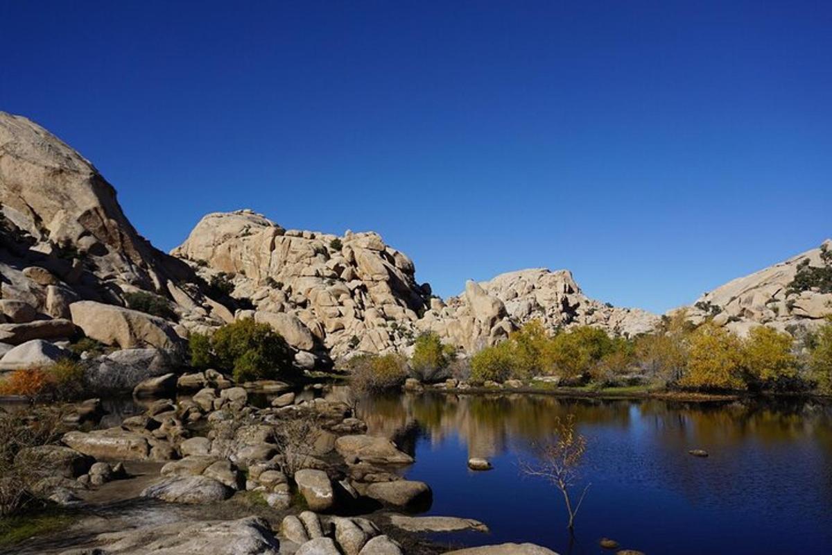 un plan d'eau au milieu d'une montagne