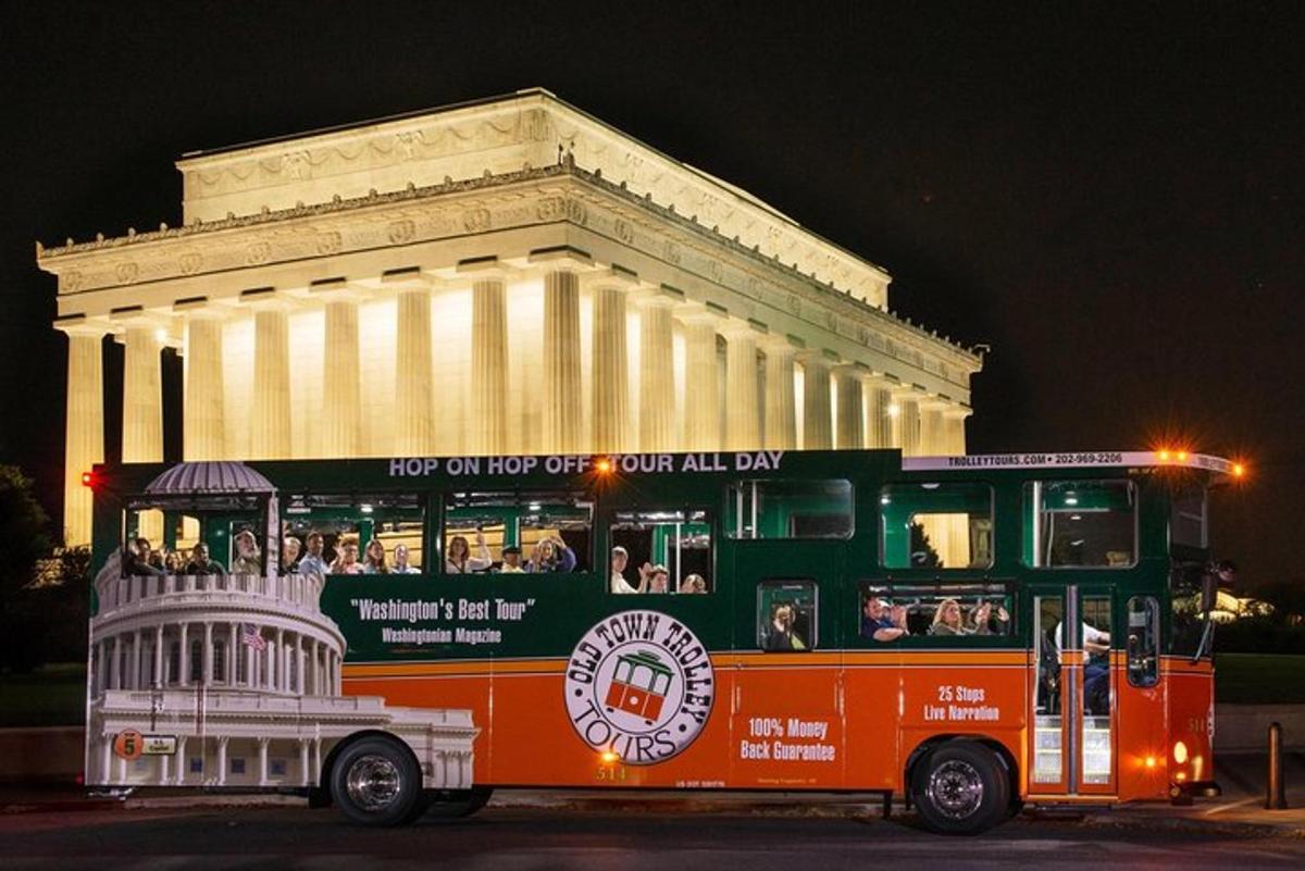 a double decker bus parked in front of a building