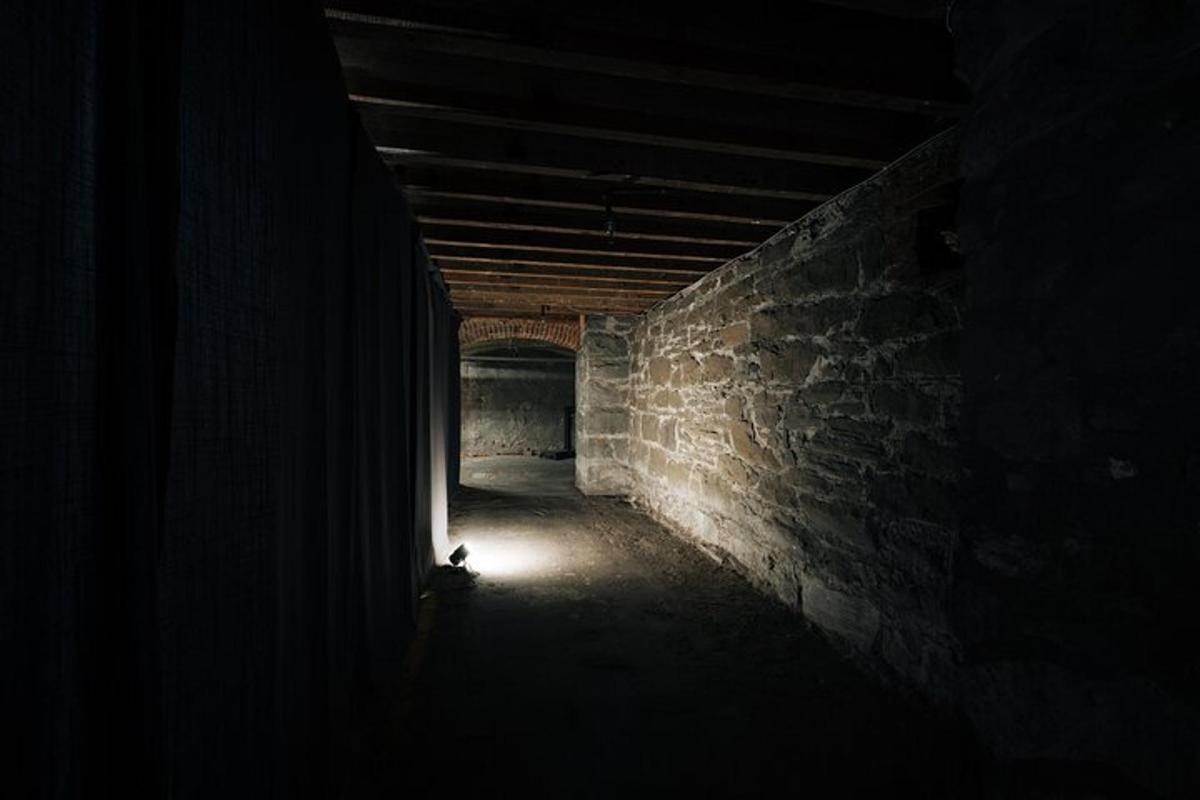 a dark tunnel with a light at the end of it