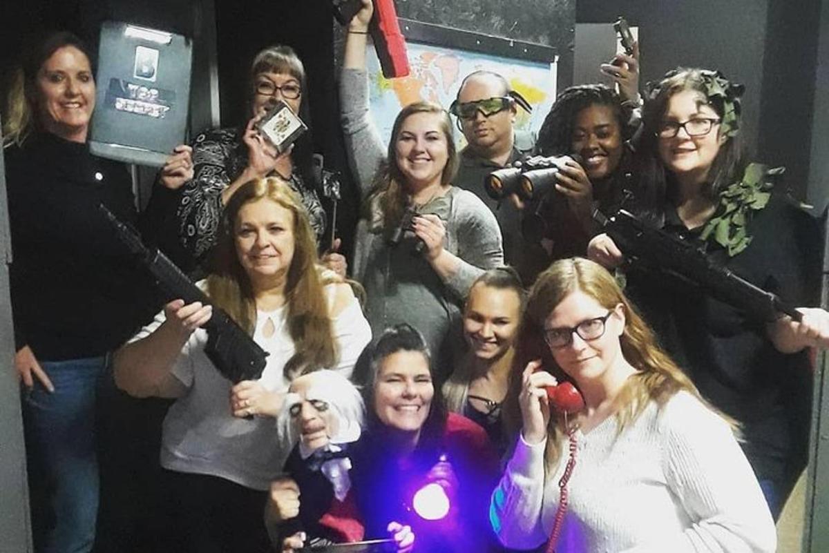 a group of people posing for a picture