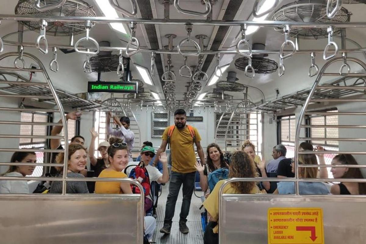 a group of people riding on a bus