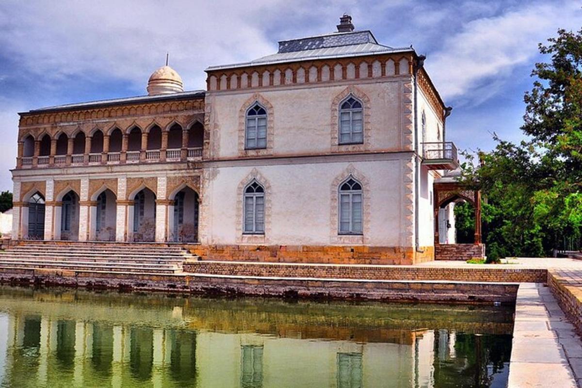 a building in the middle of a body of water