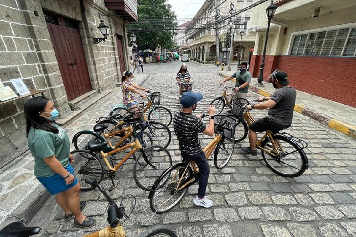 a group of people on bikes on a street