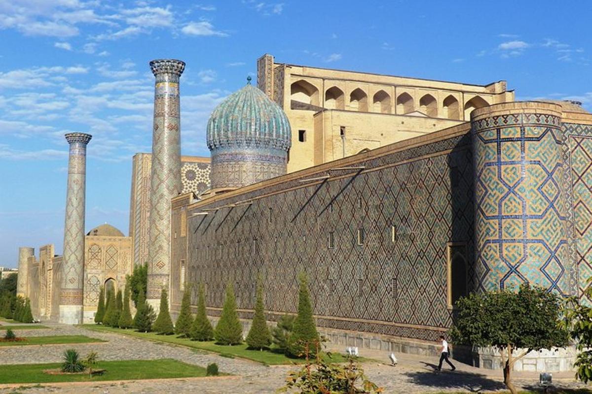 a large building with two domes on top of it
