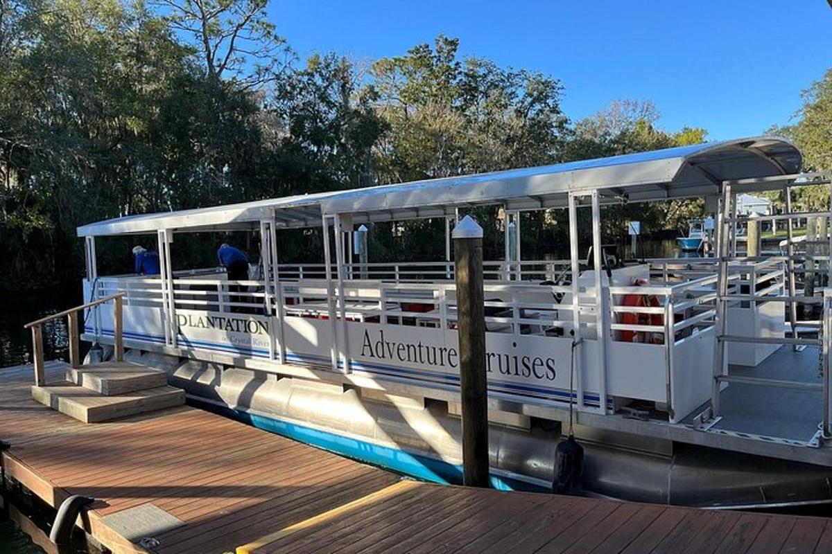 a boat that is docked at a dock