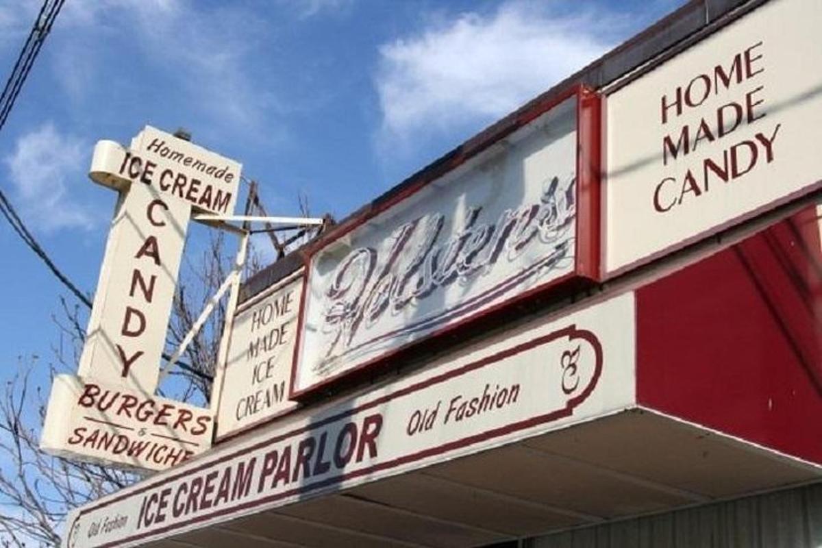 a building with signs on the side of it