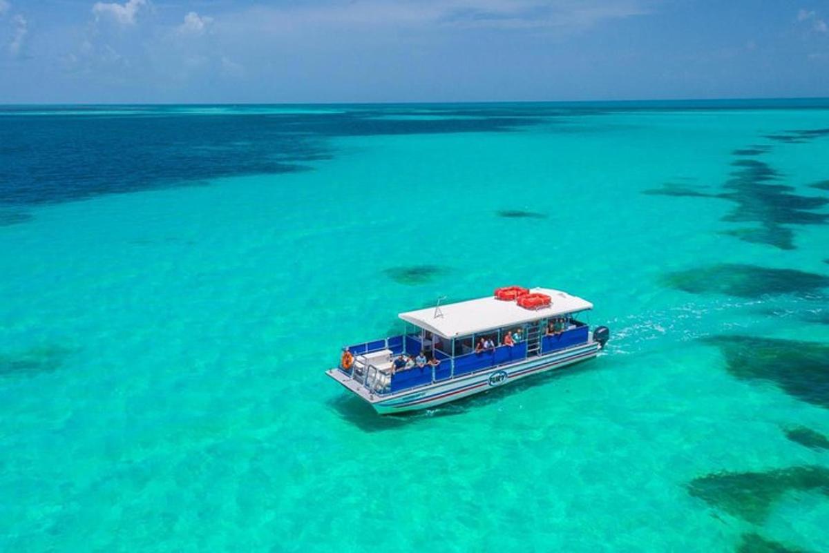 a boat in the water in the ocean