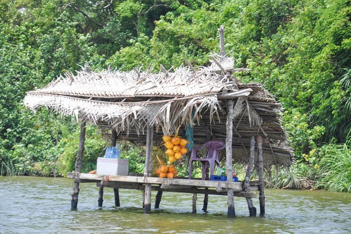 gerai buah di tengah sungai