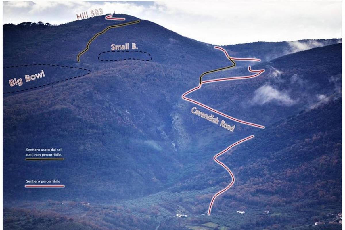 a map of a road on a mountain
