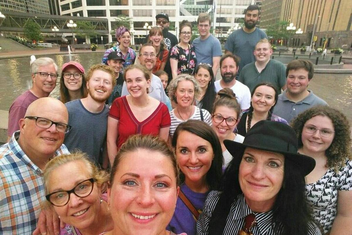 a group of people posing for a picture