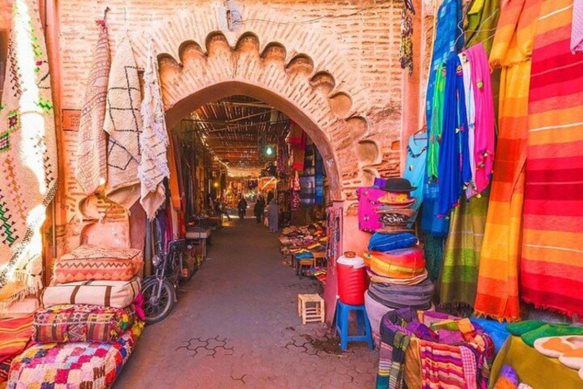 an alleyway in a store filled with lots of colorful merchandise