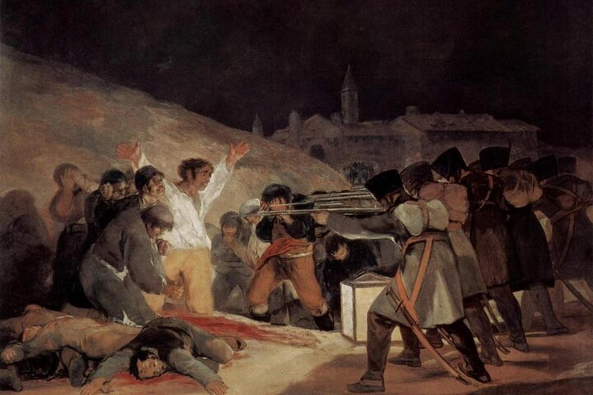 una pintura de una pintura de un grupo de personas