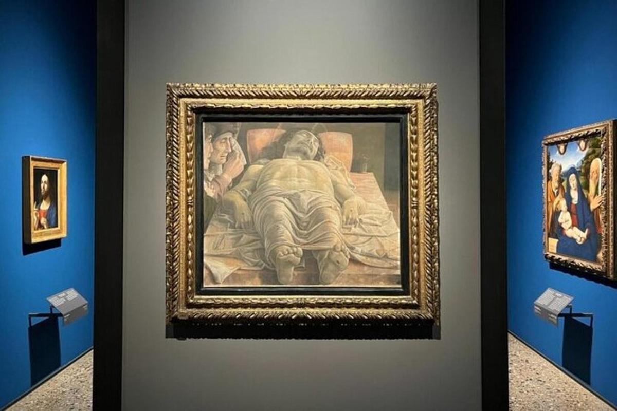 a painting of an elephant on a wall in a museum
