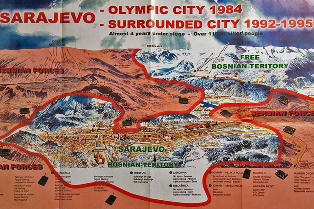 una mappa della città olimpica della città sincronizzata