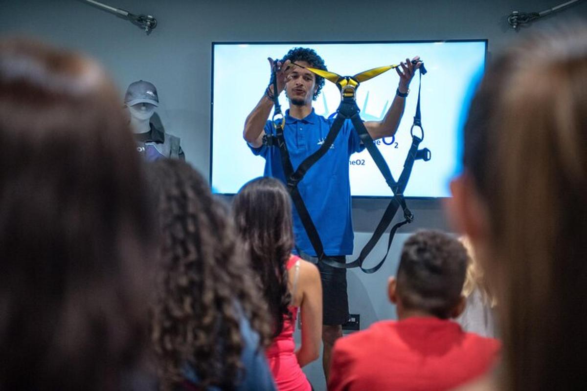 a man giving a presentation to a group of people